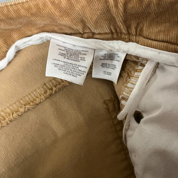 Jones New York Stretch Corduroy Pants Womens 14 Mocha Mousse Brown Normcore - Picture 5 of 6
